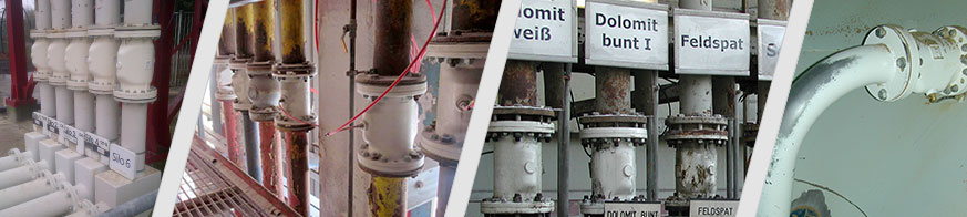 Пережимные клапаны AKO используются в качестве органа регулирования в стекольной промышленности
